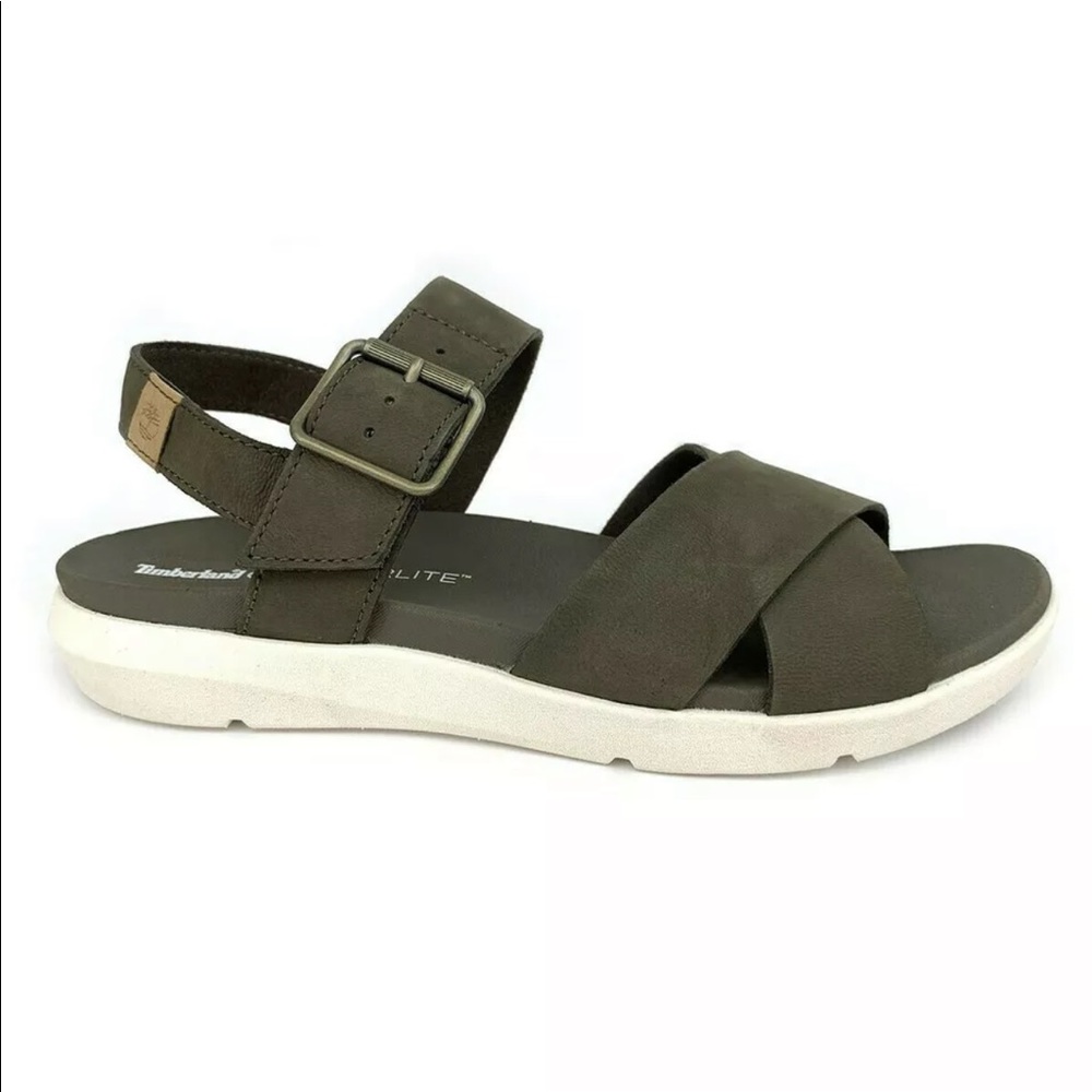 Women's Timberland Wilesport Olive Green Leather Strap Sandals olive - Picture 4 of 15